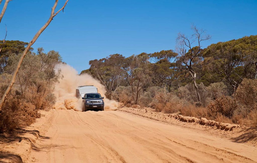 Dust testing on the Baladonia Road, WA