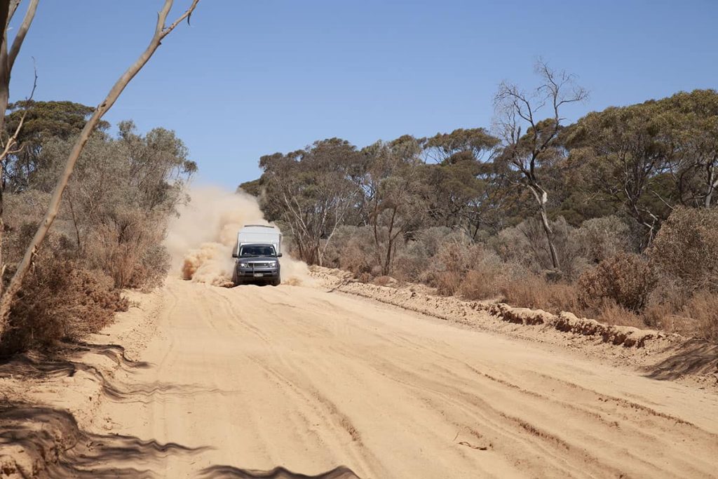 Dust testing on the Baladonia Road, WA