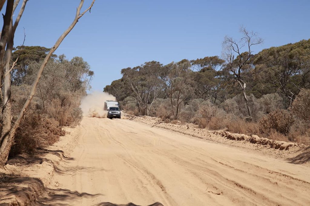 Dust testing on the Baladonia Road, WA