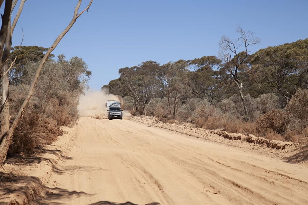 Dust testing on the Baladonia Road, WA