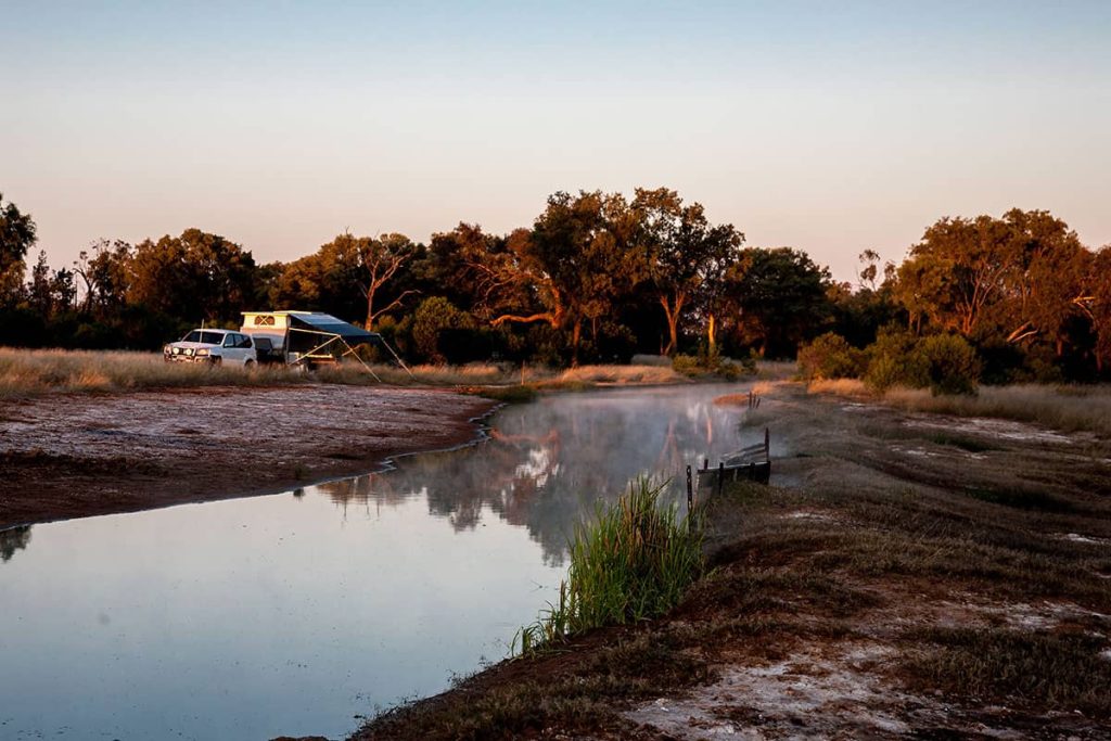 camp by the river